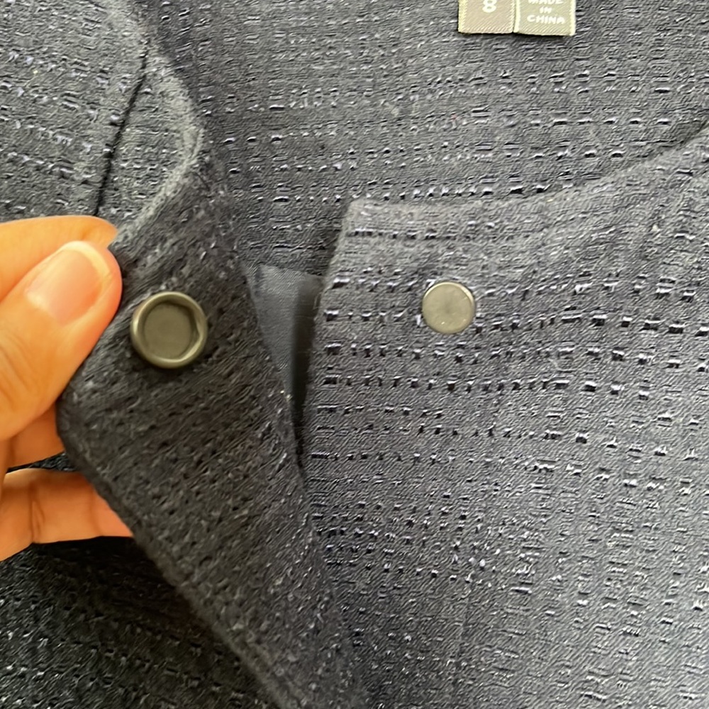 VINCE Navy Wool Blazer Jacket Size 8 - Picture 4 of 9